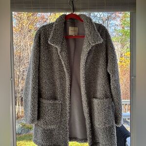 Thread & Supply Gray Fuzzy Coat